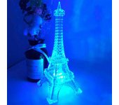 Lámpara de escritorio estilo parisino para la luz de decoración de la torre Eiffel Lámpara de escritorio de estilo LED colorido para dormitorio Reg...