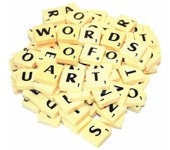 A-z Plastic Scrabble Tiles Alfabetos Letras con números de puntuación 100 pcs