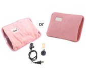 Bolsa de agua caliente recargable Botella de agua caliente eléctrica de bolsillo para calentar la mano Rosa