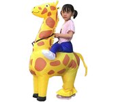 Divertido Cartoon Muñeca Disfraz Divertido Caminando Animal Monte Accesorios Ropa Jirafa Ropa inflable Niños Adulto Niño jirafa One size
