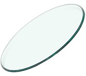 Tablero de mesa de vidrio redondo Tablero de mesa de vidrio templado transparente engrosado para mesa auxiliar Como se muestra 40.00X40.00X0.80CM