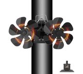 Nuevo ventilador de chimenea 2023 Ventilador de chimenea de doble cabezal montado en la pared 6 Doble cabezal Power 12 aspas - MXBC