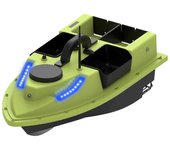 GPS RC Bait Boat 500M Wireless Remote Control Fishing Bait Boat Barco de pesca feeder Ship con 4 contenedores de cebo 2KG Load Verde EU Plug