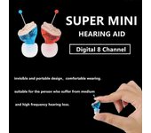 Jimonzi Audífono de 8 canalesAudífonos digitales invisibles para las personas mayores con batería A10 en el oído Amplificador de sonido Audfonos or...