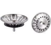 Tapón De Fregadero De Cocina De Acero Inoxidable (Juego De 2) - Colador de fregadero universal (Diámetro: 80 mm), Tapón de fregadero con 18 ranuras...