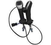 Conversión de excavadora de ruedas Clipper Grab Grip Joystick Handle Triple Push Button Pilot Valve Handle Negro