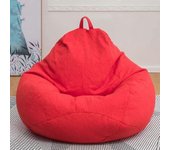 Sillones puff extra grandes Couch Couch Couch Lounger Lazy Lounger para Adultos NiñosSin rellenos) Rojo 100*120CM