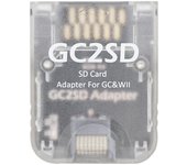 Adaptador de tarjeta SD GC2SD Adaptador de tarjeta de memoria de juego de bricolaje para consolas GameCubeWii Claro