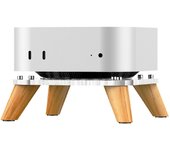 AODUKE AJM4-4 para Mac Mini M4 / M4 Pro Mini PC Soporte de Madera Enfriamiento Base Vertical