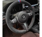 Maxpower Cubierta de volante de coche personalizada trenzado de gamuza para BMW F87 M2 F80 M3 F82 M4 M5 F12 F13 M6 F85 X5 M F86 F33 X6 M F30 M Spor...