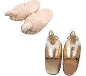Divertida zapatilla de felpa unisex para adultos regalo novedoso para mujeres hombres sexy invierno mezcla de algodón zapatillas peludas Blanco