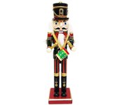 Cascanueces de madera de 30cm de altura Adornos de soldado Muñeca de Navidad Tambor