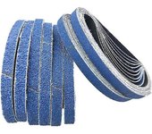 Juego de 16 bandas de lijado, Grano 40/60/80/120, 13x457 mm, Azul