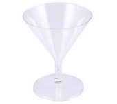 24pcs 60ml Crystal Clear Plastic Martini Vasos desechables de cóctel de vino inastillable para fiesta