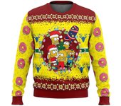 Sssxv Disney Homer Bush Meme Los Simpson Suéter Navideño Suéter Diversión de Carnaval Papá Noel Anime Cos Suéter estilo 3 XS