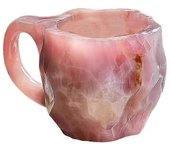Taza de café mineral de imitación Tazas de cristal de 11 oz para beber Calibre grandeTaza Bar Club Fiestas Tazas de té Rosa