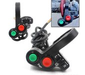 7/8 "Interruptor del manillar de la motocicleta Motor de arranque eléctrico Luz de bocina Pulsador Botón