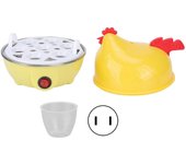 Cocedor de huevos eléctrico Multifunción Forma de pollo Caldera de huevos rápida 7 Capacidad de huevos Apagado automático Mini máquina de desayuno ...