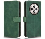 Para Oppo Reno12 F 5G Funda Cartera de cuero con tacto de piel Funda de teléfono Folio Flip Anti-Drop Verde