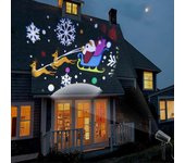 Luces al aire libre del proyector de Navidad, Proyector LED giratorio 3D Patrón de luces de Navidad a prueba de agua f
