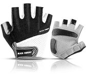 Guantes de remo sin dedos Hombres Mujeres Pesca Kayak Remo Senderismo Vela Guantes de remo (M) negro
