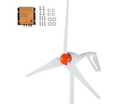 Succebuy Generador de turbina eólica de 500 W, kit de turbina eólica de 24 V, generador de energía eólica de 3 palas con controlador MPPT