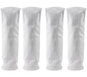 4 paquetes de calcetines filtrantes, 200 micrómetros, para pecera/acuario salino, estanque, para sumidero/rebosadero Blanco