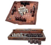 Juego de mesa Hnefatafl, Set de ajedrez vikingo, Set de ajedrez de madera, Set de viaje para adultos / niños con caja de madera