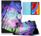 Para Lenovo Tab M11 / Xiaoxin Pad 11 2024 Funda de cuero con patrón de impresión de tableta con ranuras para tarjetas Multicolor Style G