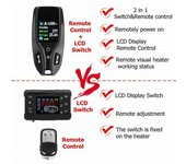 Mando a distancia de interruptor LCD 2 en 1 para calentador de estacionamiento de aire de camión de automóvil diesel Accesorios Coche Switch Contro...