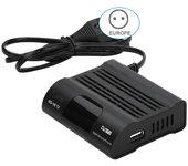 Receptor de TV HD Digital Amplificado con Caja de Control Remoto Decodificador de TV Digital TV Box para el hogar Enchufe de la UE