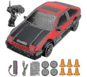 2.4g Drift Rc Car 4wd Rc Drift Car Toy Control remoto Gtr Modelo Ae86 Vehículo Coche Rc Racing Car Toy para niños Regalos de Navidad AE86-1Batería