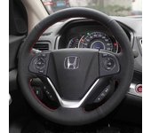 Maxpower Cubierta del volante del coche de cuero artificial para Honda CR-V CRV 2012 2013 2014 2015 2016 red line