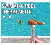 Termómetro de la piscina del verano de la caca, termómetro de la piscina divertido Piscina flotante de broma de caca y bañera de hidromasaje Como s...