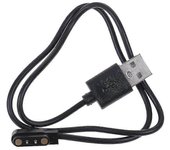 Universal magnético 2 Pin 4mm espaciado pulseras cable de carga para reloj inteligente NEGRO