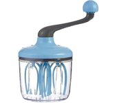 Batidor de mano giratorio Batidor manual Batidor de huevos Mezclador rotativo de mano para cocinar Azul de cielo