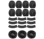300Pcs Cubierta de micrófono desechable Cubiertas de micrófono Protector de parabrisas de micrófono para micrófono de mano Negro