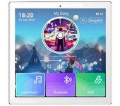 Amplificador de pared inalámbrico Bluetooth de 4 canales con pantalla táctil Fm Radio, usb, tf, para audio Bt Amplifi-hao Color de la foto