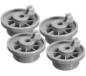 4 x Ruedas de riel de canasta inferior para lavavajillas para Bosch Neff y Siemens Grey 165314 gris