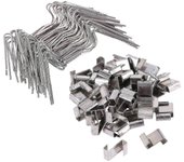 100 piezas de acero inoxidable invernadero panel de vidrio clips de fijación