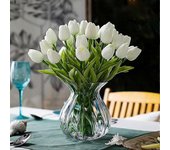 Ersam 10 impresionantes toques realistas Pu ramo de tulipán artificial con tallo