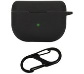 Estuche de auriculares anticaída para Jabra Elite 8 Active, funda de silicona suave con hebilla colgante Negro