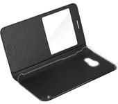 Avizar Funda libro Galaxy A5 2017 con ventana carcasa rígida – Negra Negro
