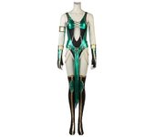 Bssn Disfraz de Jade Mortal Kombat, Cosplay Mortal Kombat Uniforme de mono de jade, Traje de cosplay de fiesta de Halloween M