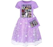 Niños Niñas Taylor Swiftie Vestido Arco Iris Vestido De Tul Con Bolso Princesa Vestidos De Línea A Fiesta De Cumpleaños Falda Regalos Púrpura 9-10 ...