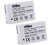 vhbw 2x baterías compatibles con cámaras Canon PowerShot G10, SX30 IS, G11, G12 (700 mAh, 7,2 V, Li-Ion) Sin color/batería interna