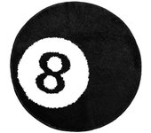 8 Ball Rug - Alfombra blanca y negra de 24 pulgadas - Alfombras frescas y alfombras estéticas para dormitorio y sala de estar BlackWhite
