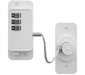 Cerradura de nevera, cerradura de nevera, acceso sin llave con un solo clic, contraseña personalizable, combinación de seguridad para niños Blanco