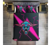 v408 Sábanas Ropa de cama Juego de ropa de cama de 3 piezas,MrBeast Cool LoGoComforter Set para niños Niños Teen Tween 3D Juegos de cama de microfi...