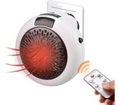 Calefactor Hot Amigo, Hot Amigo Mini Calefactor Portátil, Calefactor Hot Amigo Pequeño con Control Remoto Blanco